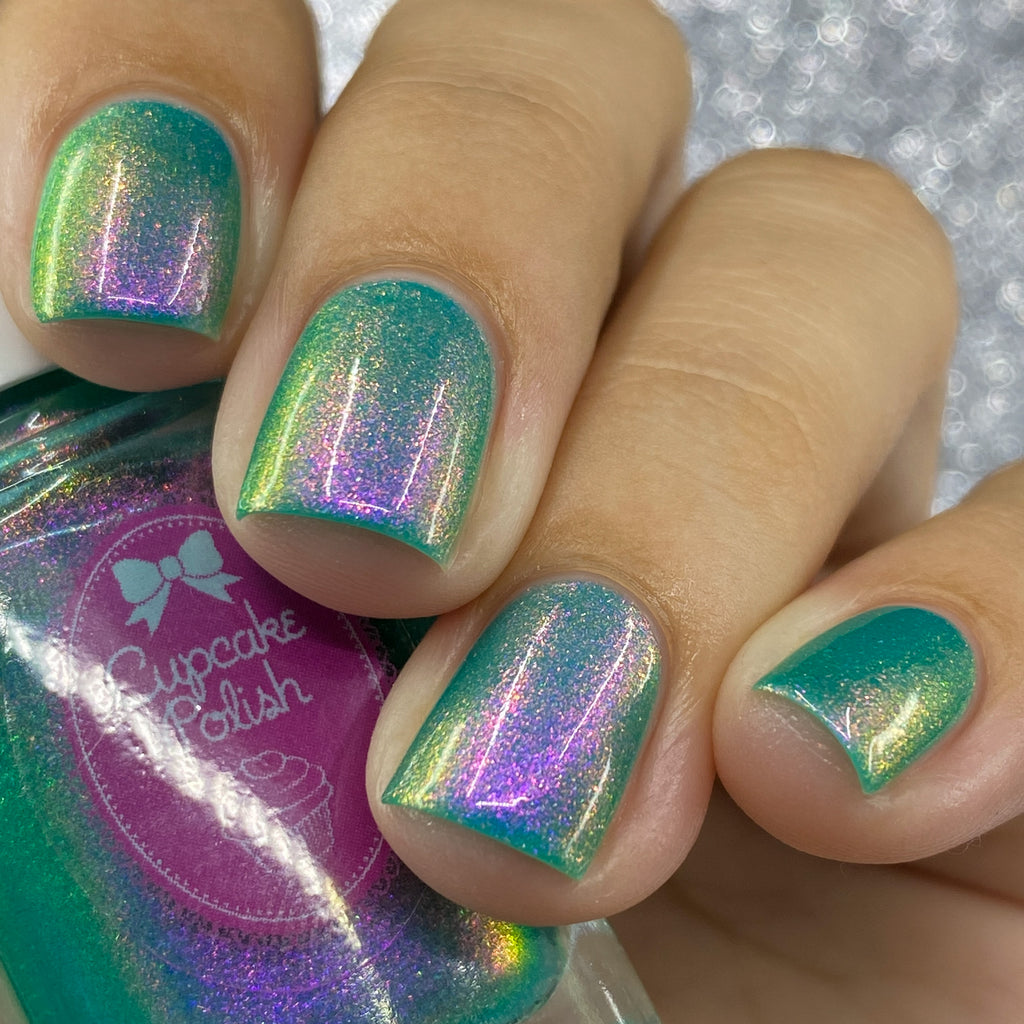 Pictures don't do it justice - iridescent powder over regular